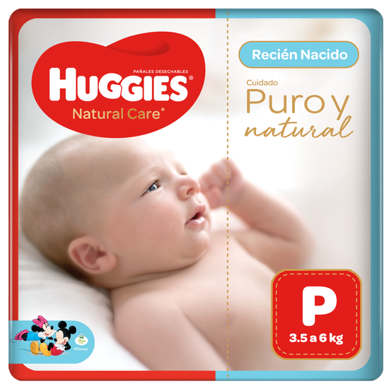 Pañal Huggies Natural Care Talla P