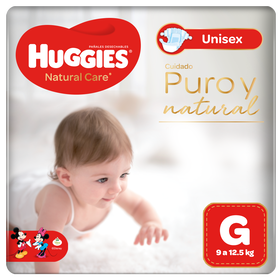 Pañal Huggies Natural Care, Talla G